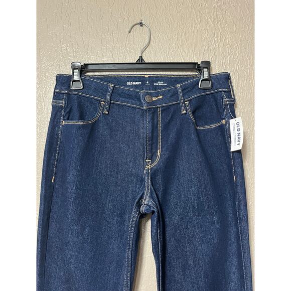 Old Navy Women's Wow Boot Cut Cowgirl Jeans Blue Mid Rise Cotton 6 Petite New - Picture 5 of 13